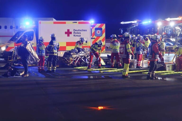 Flugunfallübung am Dortmund Airport
