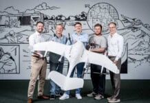 Gründungsmitglieder Tom Plümmer, Jonathan Hesselbarth, Ansgar Kadura und Co-CEO und Chief Product Officer Dr. Bernhard Klumpp, Chief Financial Officer Tobias Jordan
