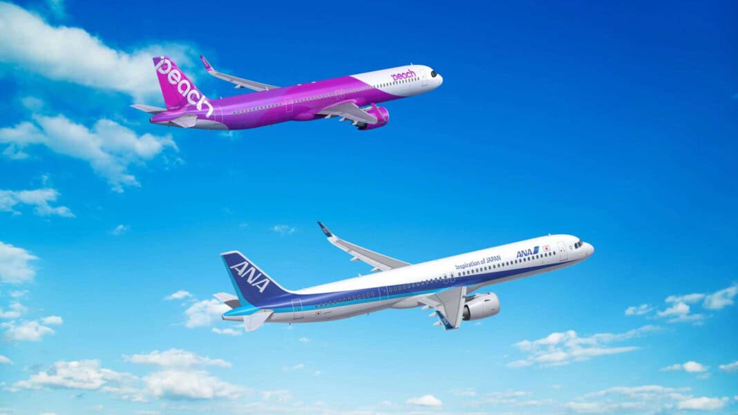 ANA (All Nippon Airways) and Peach Aviation - Airbus A321neo and A321XLR