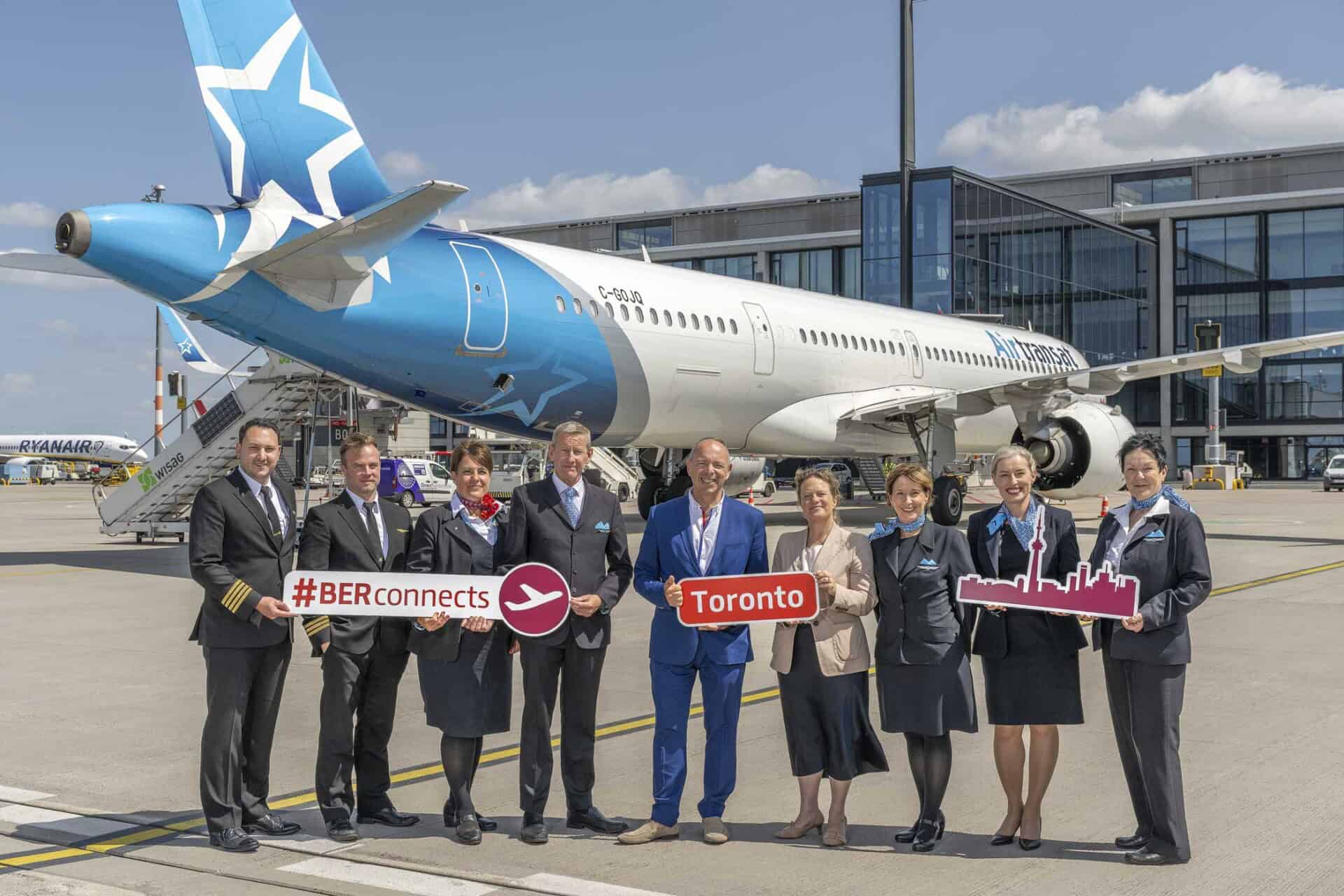New long-haul flight for BER: Air Transat flies twice a week from BER to Toronto in Canada.