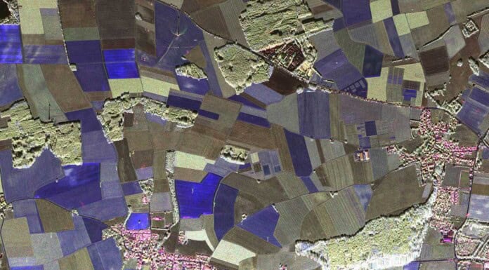 CROPEX25: Zukunft der Landwirtschaft durch Satelliten- und Bodendaten erforscht Radaraufnahme über dem Messgebiet Puch im X-Band