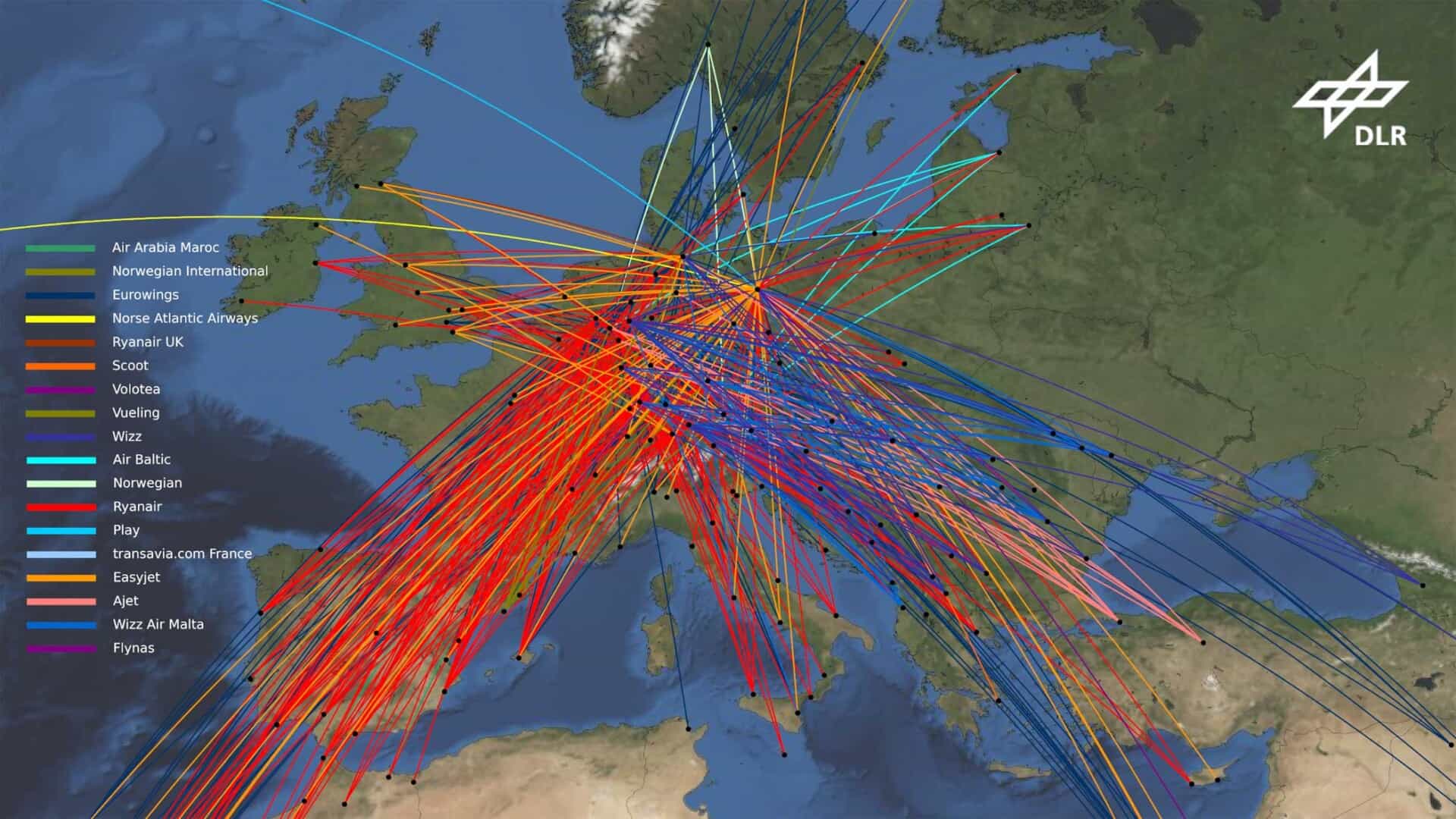 Low-cost carrier flights on 504 routes