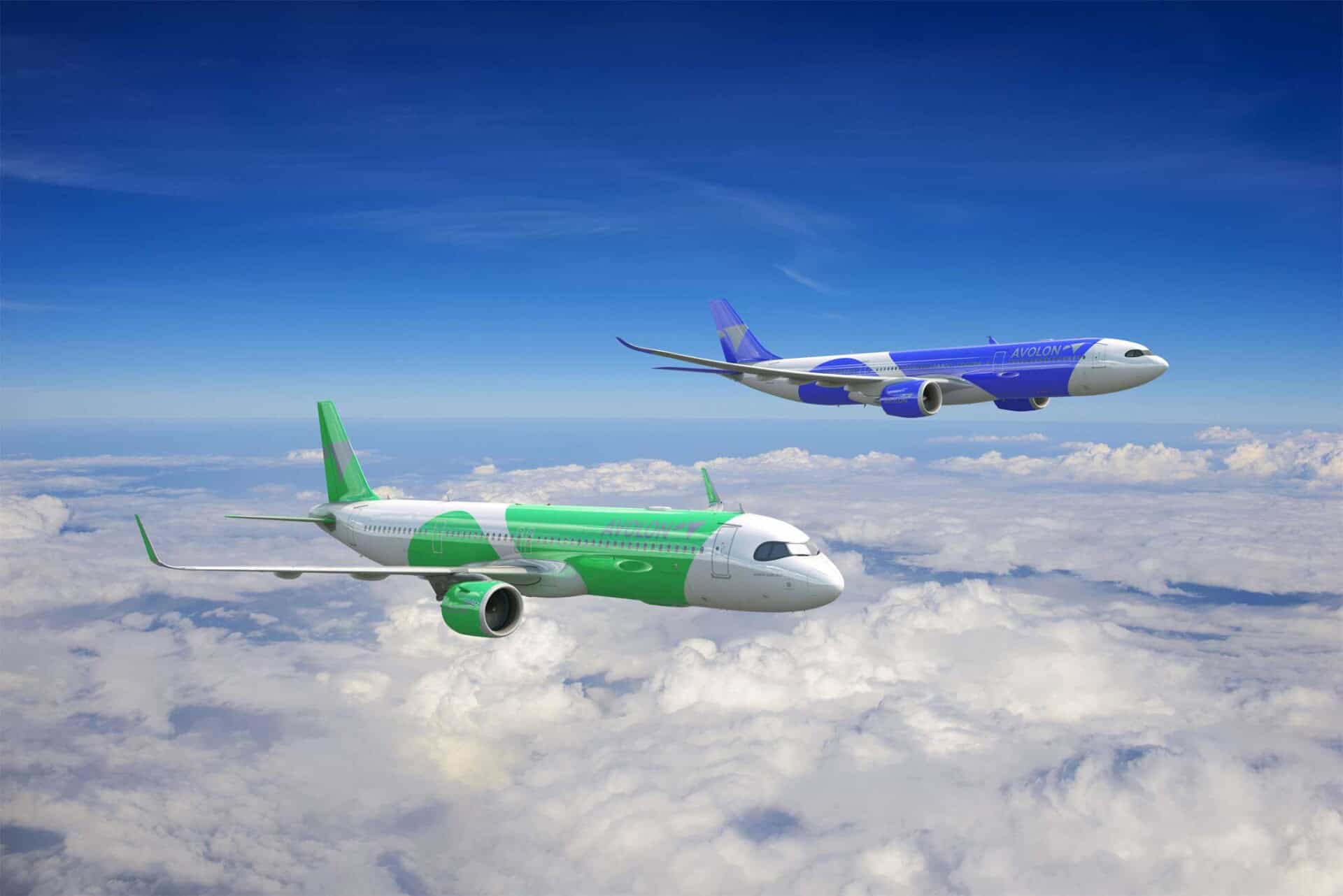 Rendering von Avolons A321neo und A330-900