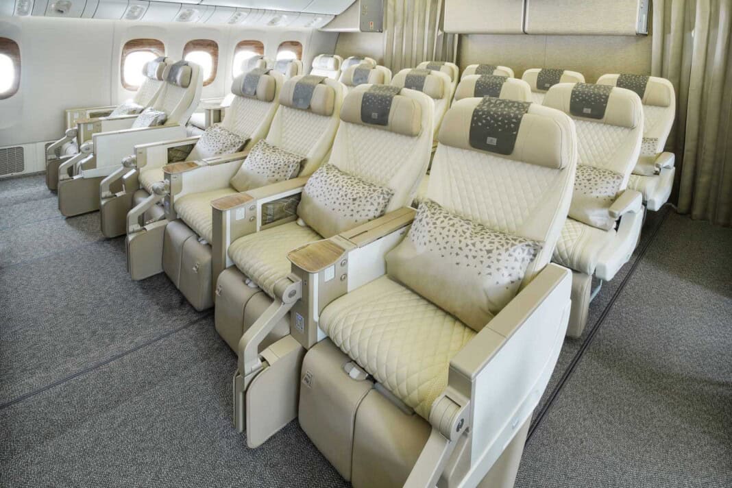 Emirates Boeing 777 mit Vier-Klassen-Konfiguration