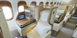 Emirates Premium Economy Class on a Boeing B777