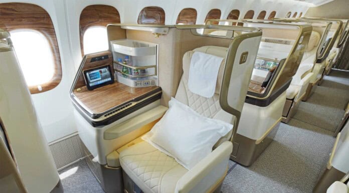 Emirates Premium Economy Class künftig auch auf Flügen nach Kolkata Emirates Premium Economy Class einer Boeing B777