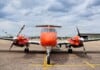 Vermessungsflugzeug Beechcraft King Air 350 der FCS Flight Calibration Services GmbH