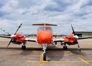 Beechcraft King Air 350 survey aircraft of FCS Flight Calibration Services GmbH