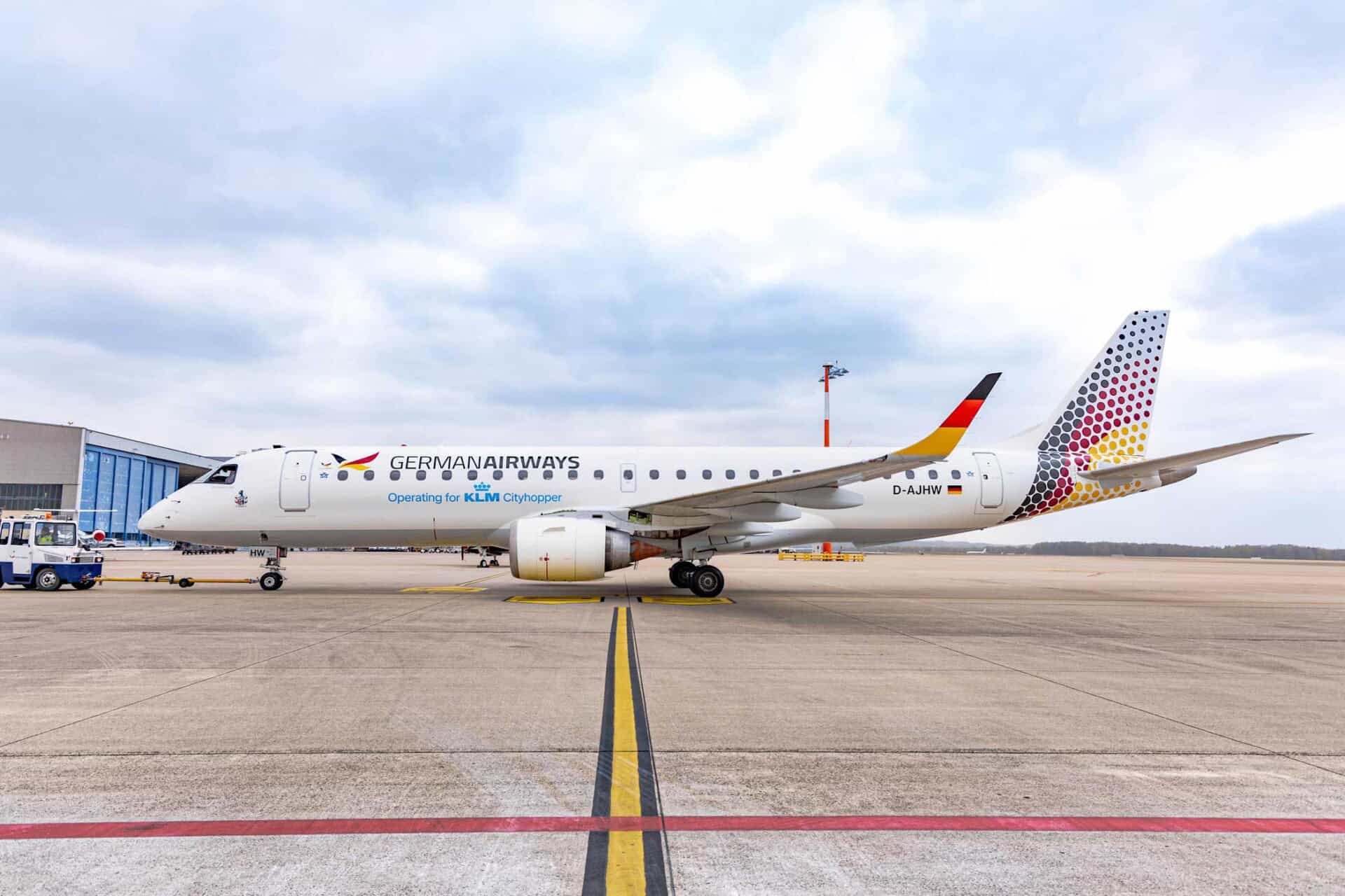 German Airways Embraer E190 in latest livery