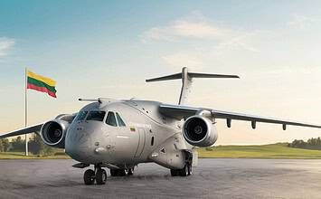 Embraer C-390 military transport aircraft of the Lithuanian Air Force