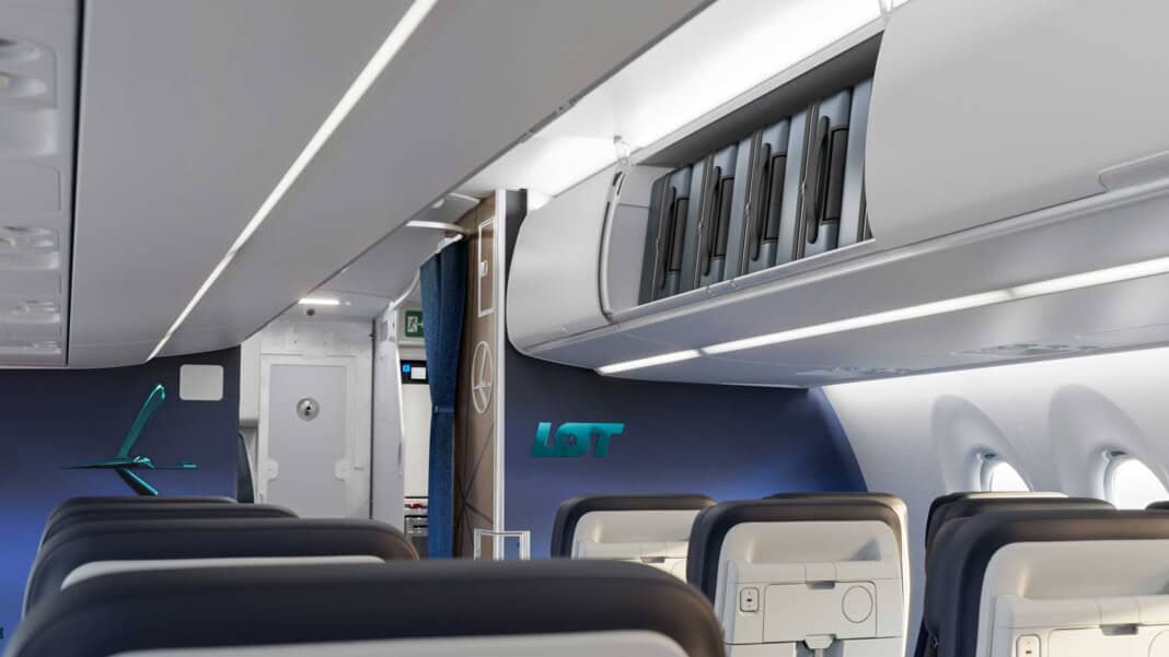 LOT Polish Airlines stellt neues Kabinendesign für Airbus A220 vor