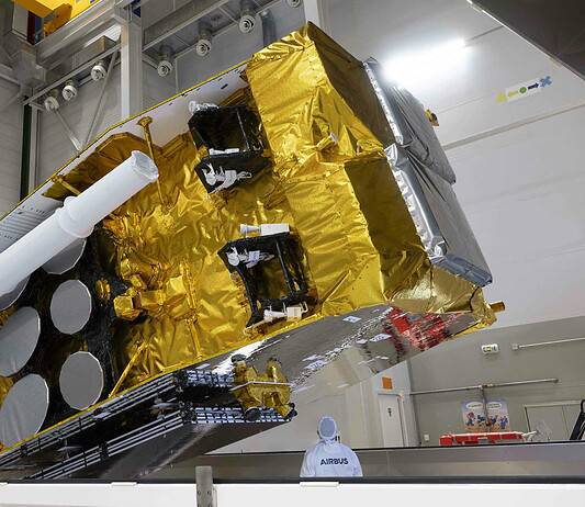 Europe’s communications satellite SpainSat NG-II launched for Spain Airbus SpainSat NG-II Packing