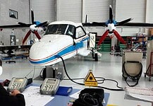 DLR research aircraft in the hangar