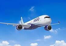 Rendering des Airbus A350-900 in IndiGo-Lackierung