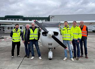 New aviation fuel Swift 100R at Mönchengladbach Airport First refueling with Swift 100R at Mönchengladbach Airport