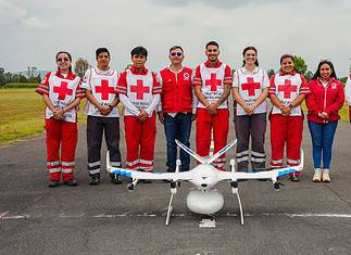 Drohnen zur medizinischen Versorgung in Mexiko im Einsatz Wingcopter Sincronía Logística Team