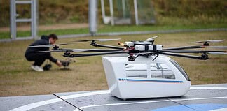 Preparations for a flight of several drones at the same time