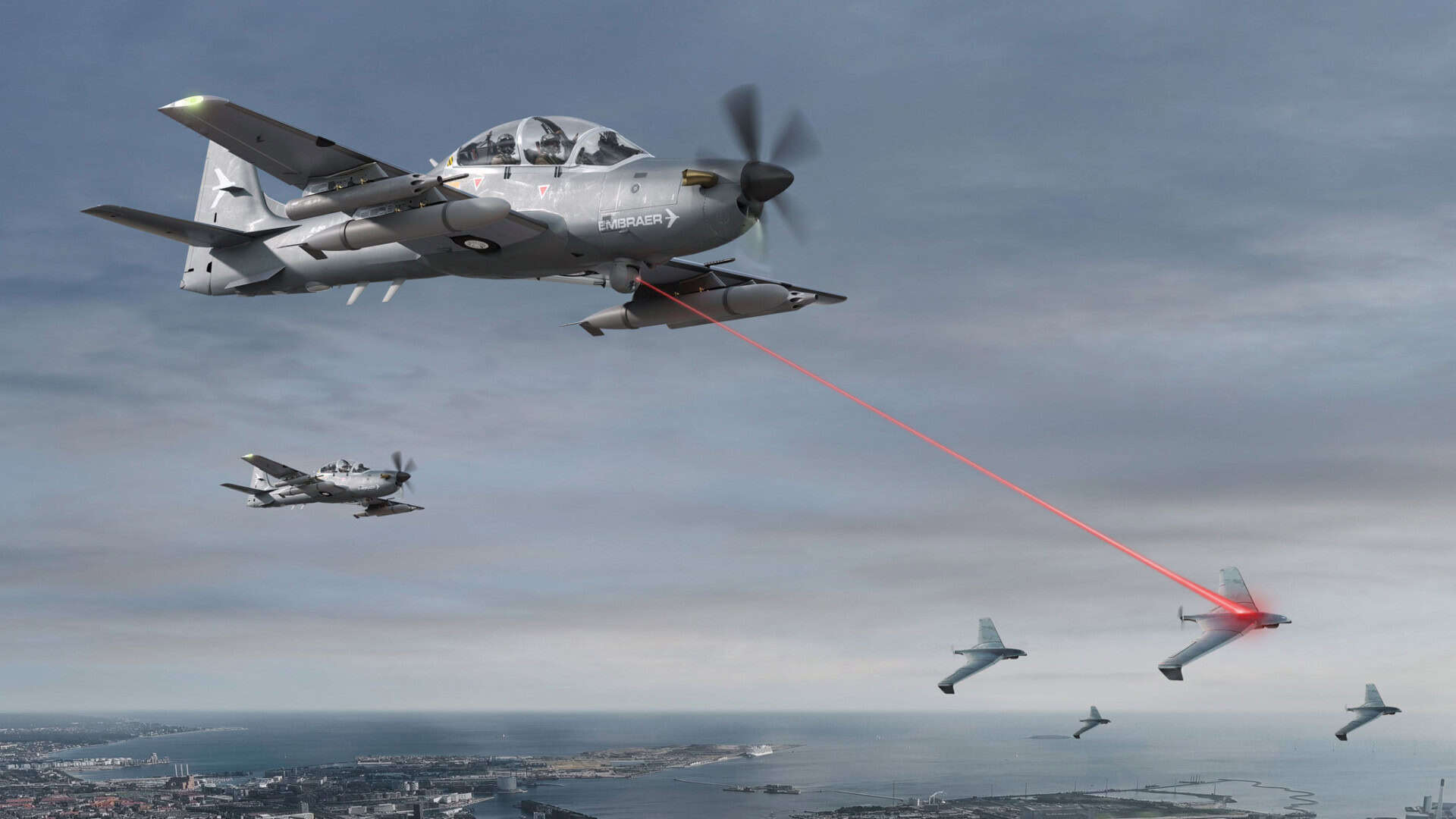 Embraer plans to enhance the A-29 Super Tucano's capabilities for defending against unmanned aerial systems.