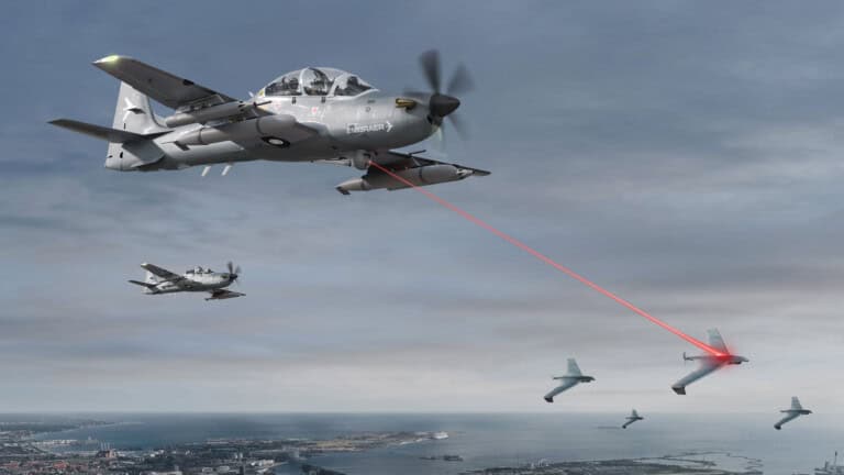 Embraer plans to enhance the A-29 Super Tucano's capabilities for defending against unmanned aerial systems.