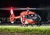 A DRF air ambulance H145 at night.