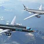 Embraer und Adani stärken regionale Luftfahrt in Indien Embraer E195-E2 Tech Eagle und E175 Business Hero über den Bergen