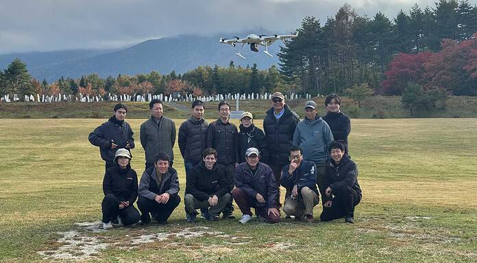 Wingcopter Langstreckendrohnen für Luftvermessung in Japan im Einsatz Wingcopter-Vermessungsteam Japan