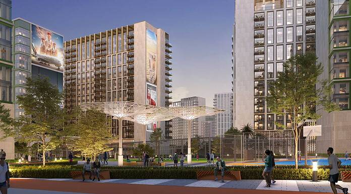 Emirates plant neues Kabinenpersonal-Village in Dubai Emirates Personal-Wohnanlage-Village (Rendering)