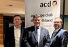 Entlastung der Luftfracht gefordert; v.l.: Ingo Richter (Vizepräsident acd), Prof. Dr. Christopher W. Stoller (Präsident acd) und Laurent Jossa (Finanzvorstand acd)