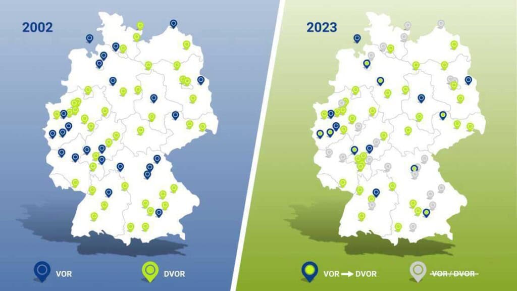 DVOR-Anlagen: Drehfunkfeuer Standorte