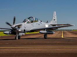 Embraer A-29 Super Tucano for the Uruguayan Air Force taking off