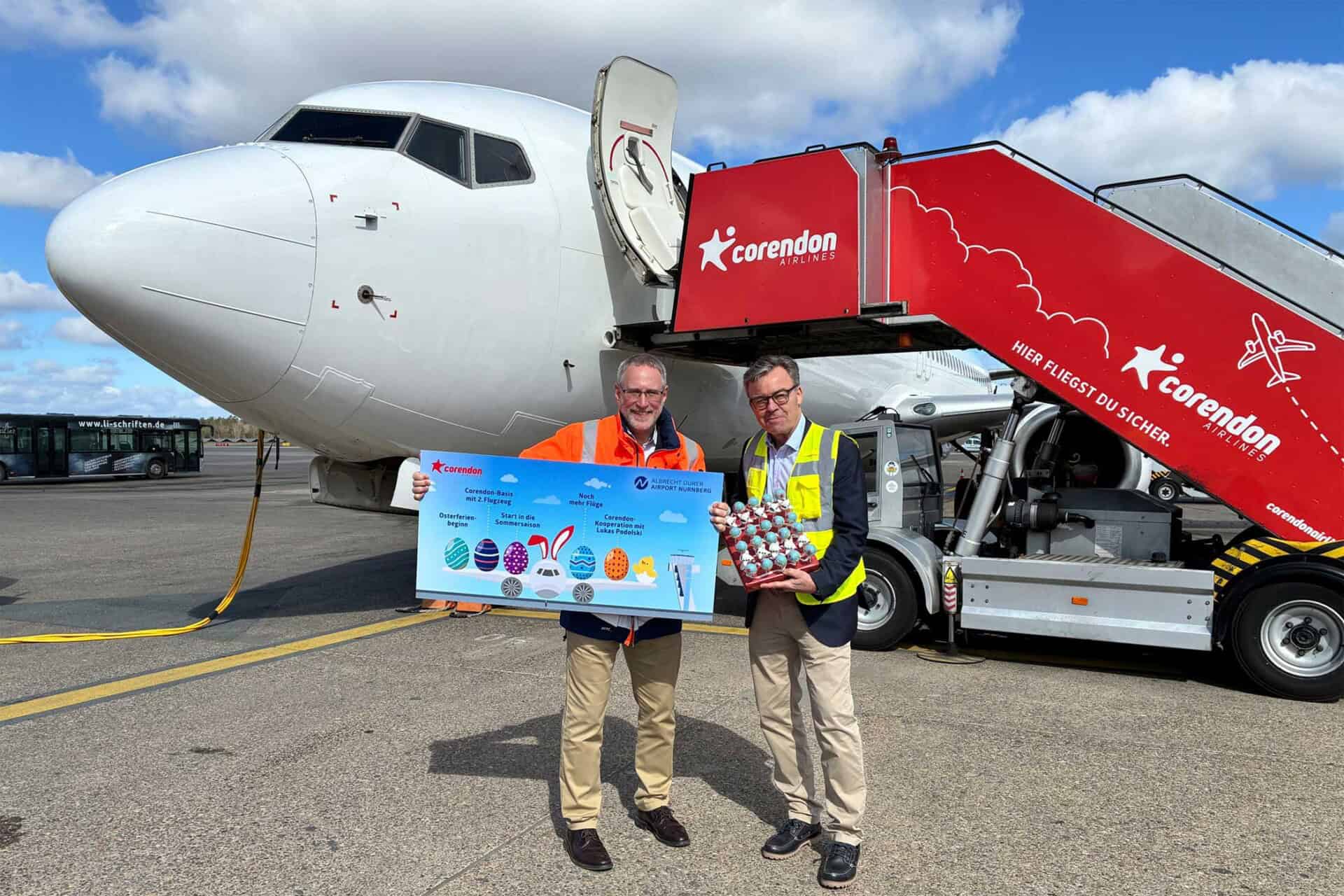 Stationierung eines zweiten Corendon-Flugzeugs am Airport Nürnberg - Dr. Michael Hupe und Christian Hein