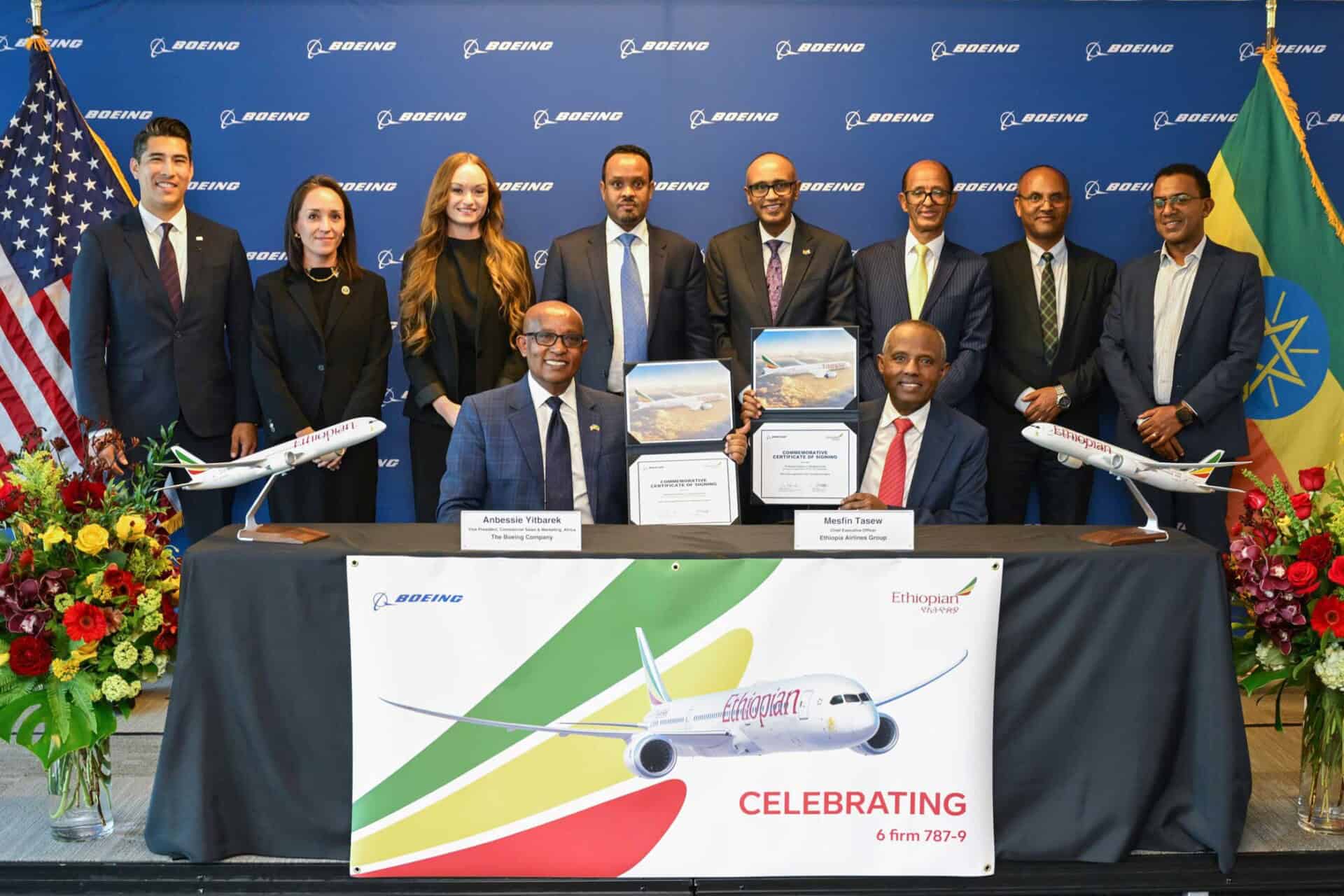 Ethiopian Airlines wandelt Optionen für sechs Boeing 787 Dreamliner-Flugzeuge in Festbestellungen um