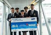 LOT Erstflug Bologna-Warschau