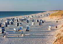 Beach chairs on the beach of Sylt