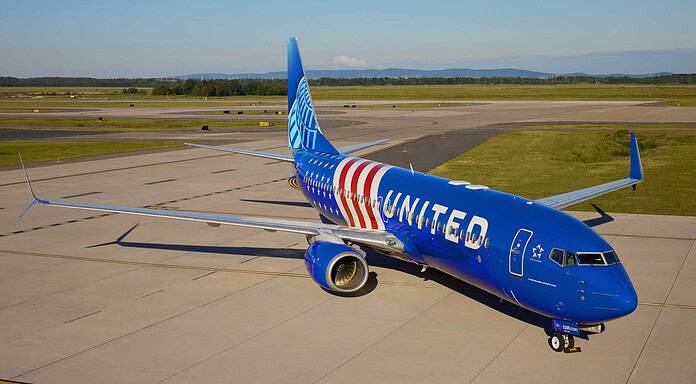 United Airlines honors US independence with a special livery. United Airlines Boeing 737-800 – "Stars & Stripes" special livery marking 250 years of the USA