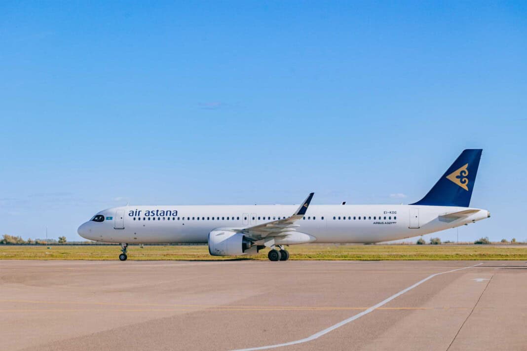 Air Astana A321neo auf dem Vorfeld