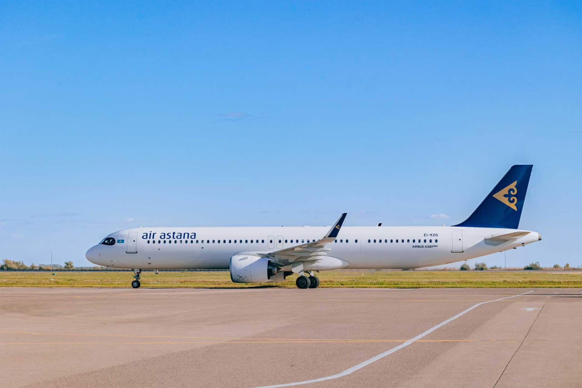 Air Astana A321neo on the apron