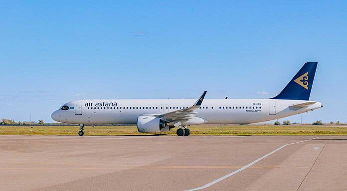 Air Astana A321neo on the apron