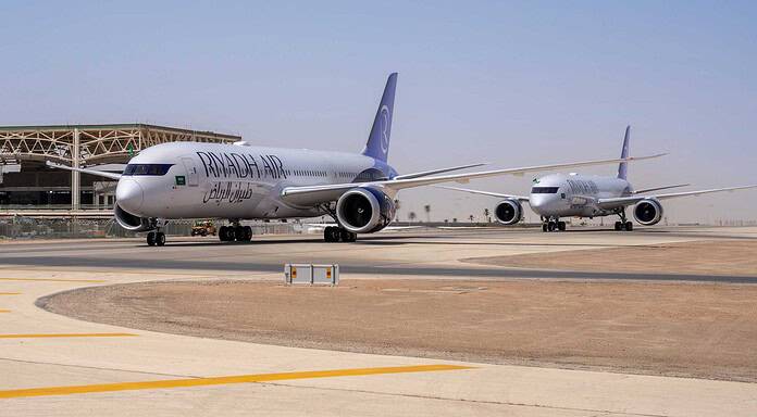 Riyadh Air erhält erste Boeing 787 Dreamliner Riyadh Air Boeing 787 Dreamliner in Riad
