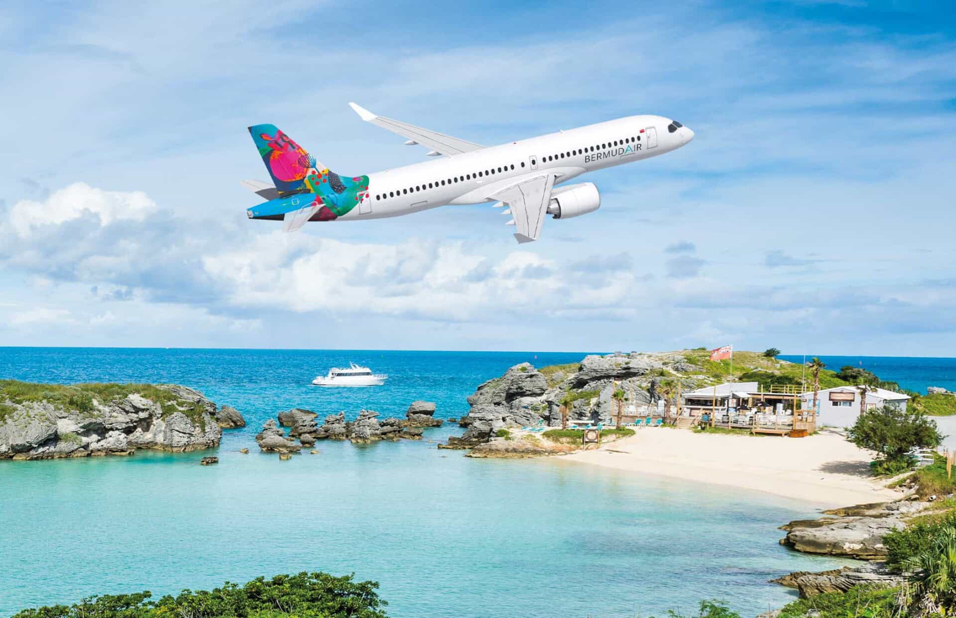 BermudAir Airbus A220-300 in flight
