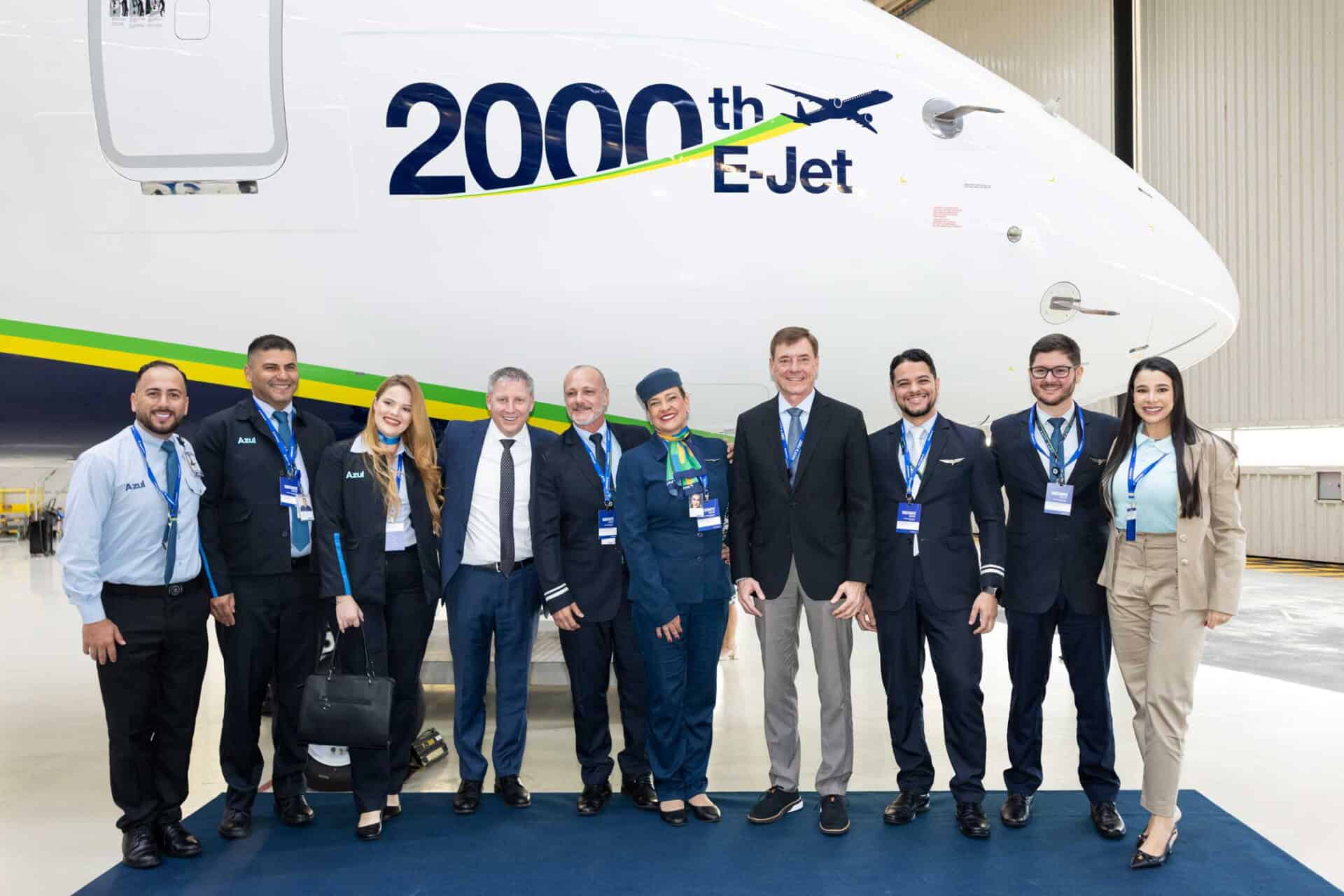 Embraer celebrates the delivery of the 2,000th E-Jet.