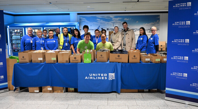 United employees repacking items for a good cause
